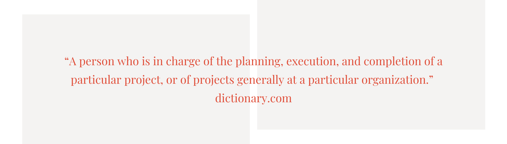 dictionary.com definition of project manager