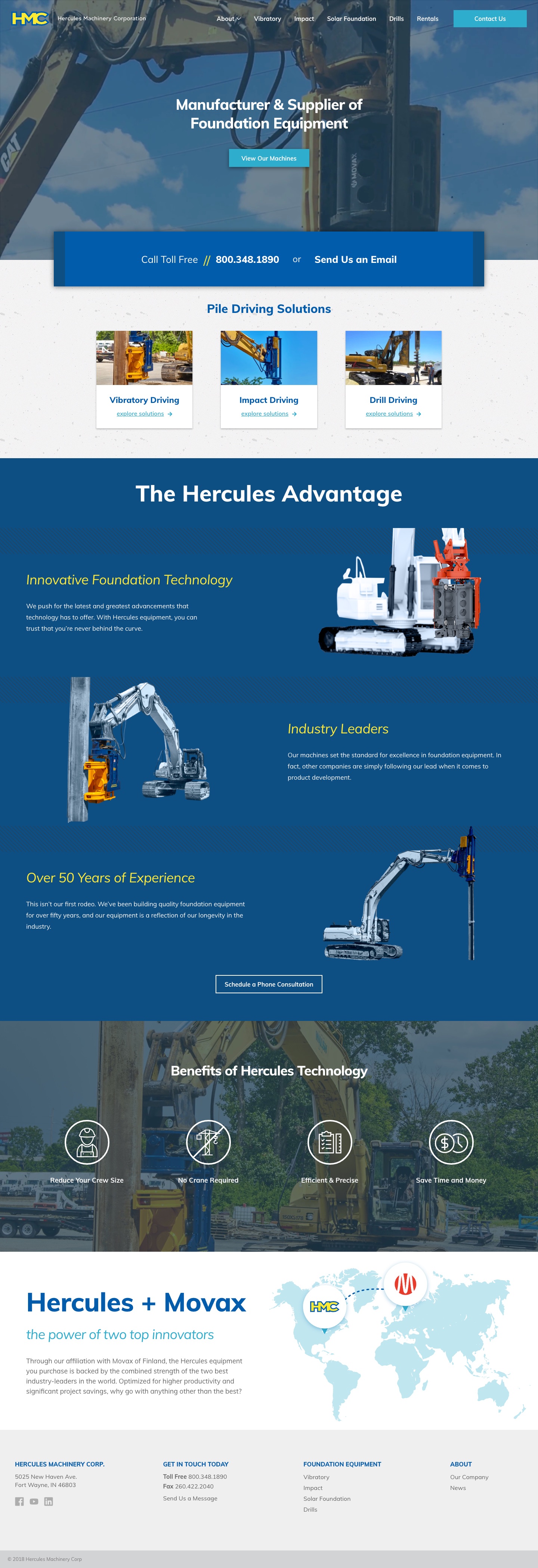 Hercules Machinery Corporation - Website Design & Development