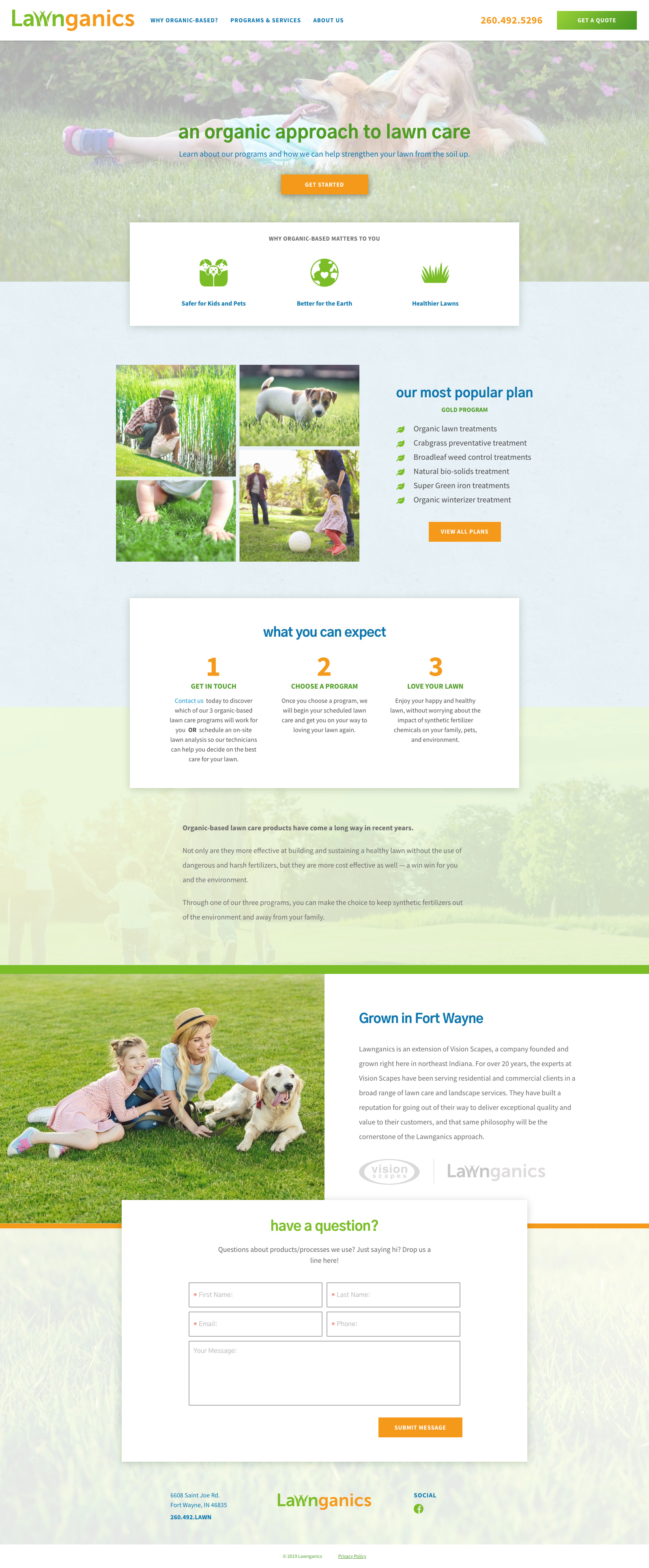 Lawnganics - Web Design