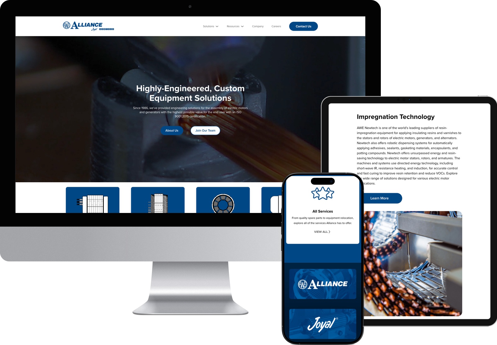 Alliance Winding Equipment - Web Design