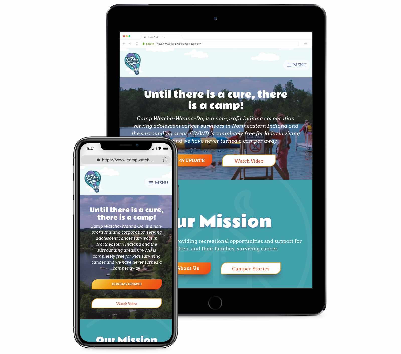 Camp Watcha Wanna Do - Responsive Mobile Device Compatibility