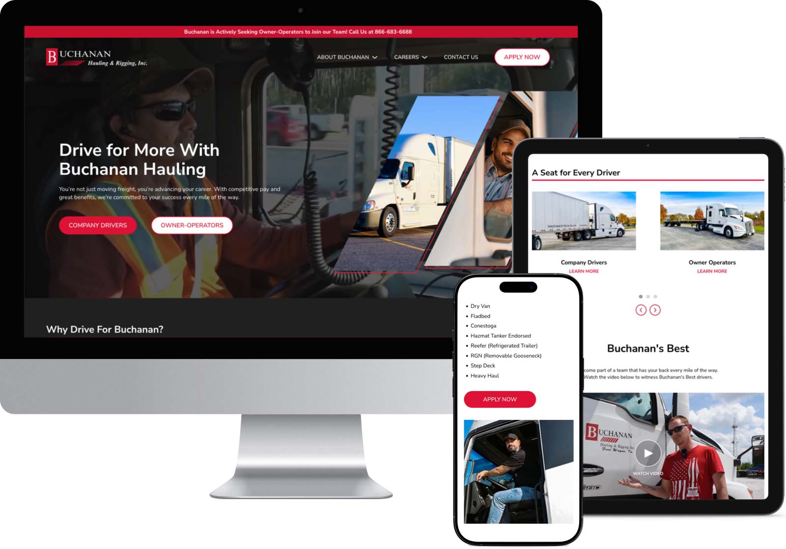 Buchanan Hauling & Rigging - Website Design and Development