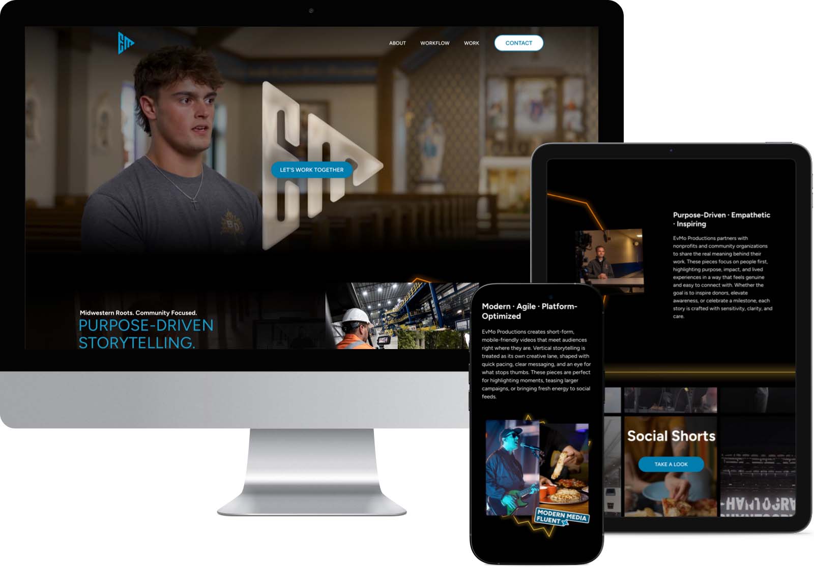EvMo Productions - Responsive Website Design and Development
