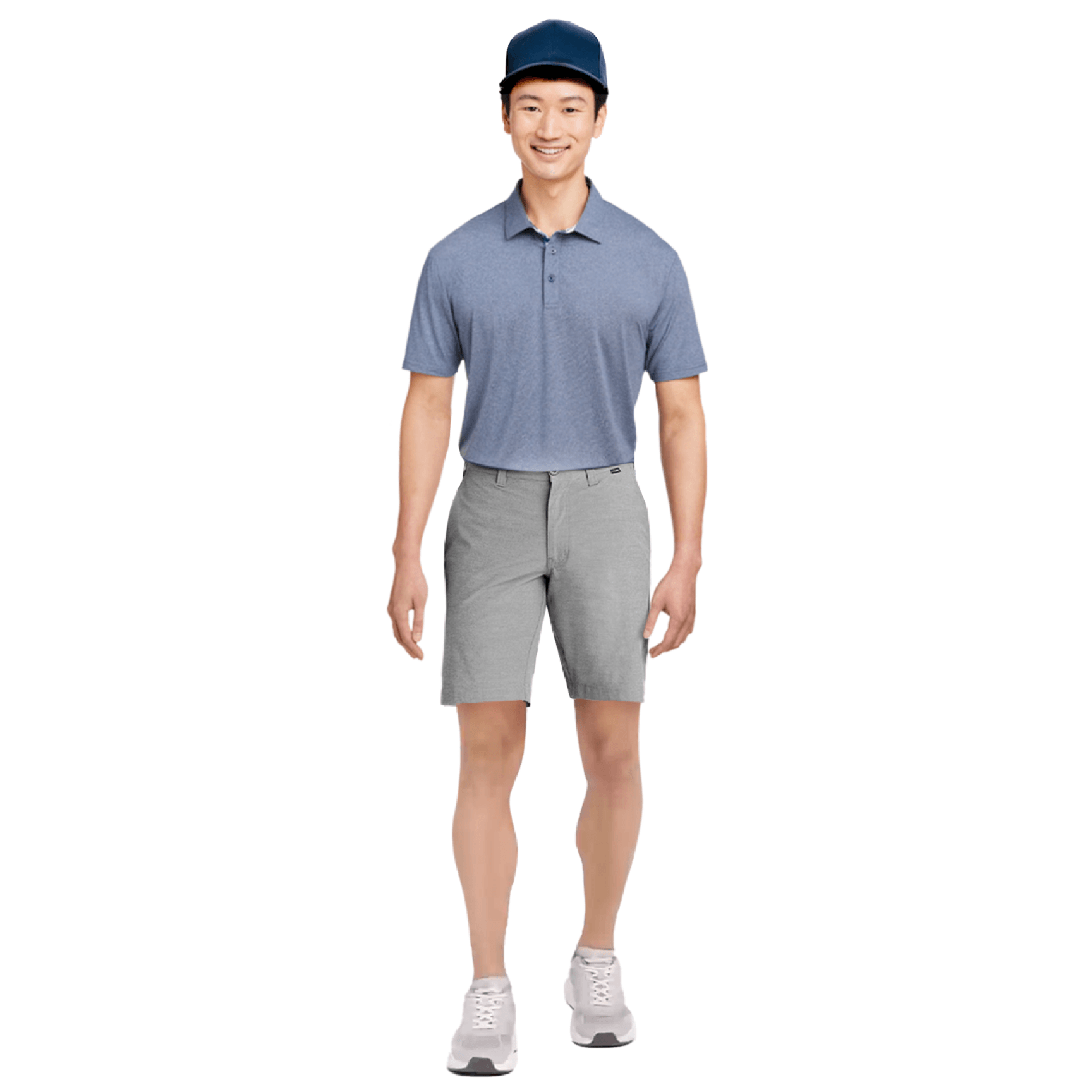 Male modeling golf attire