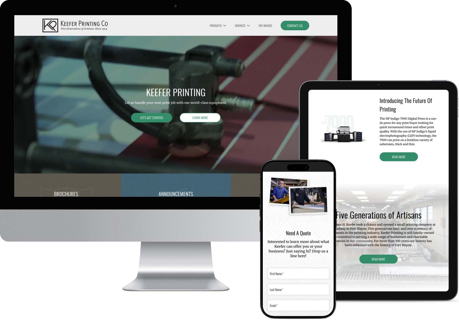 Keefer Printing - Website