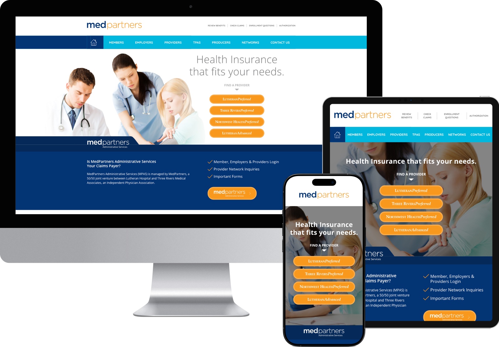 MedPartners Responsive Website Design and Development