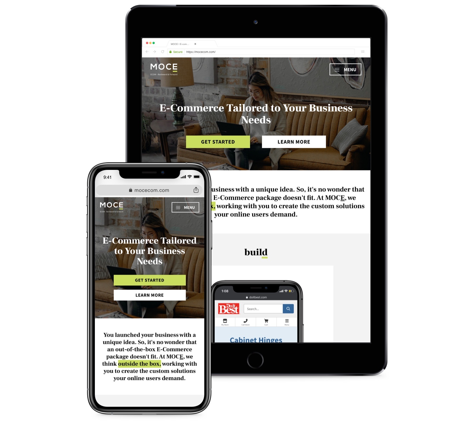 MOCE - Responsive Tablet and Mobile Device Compatibility
