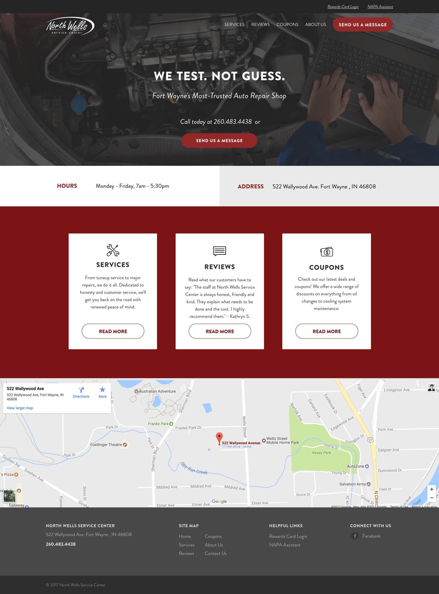 North Wells Service Center  - Responsive Website Design