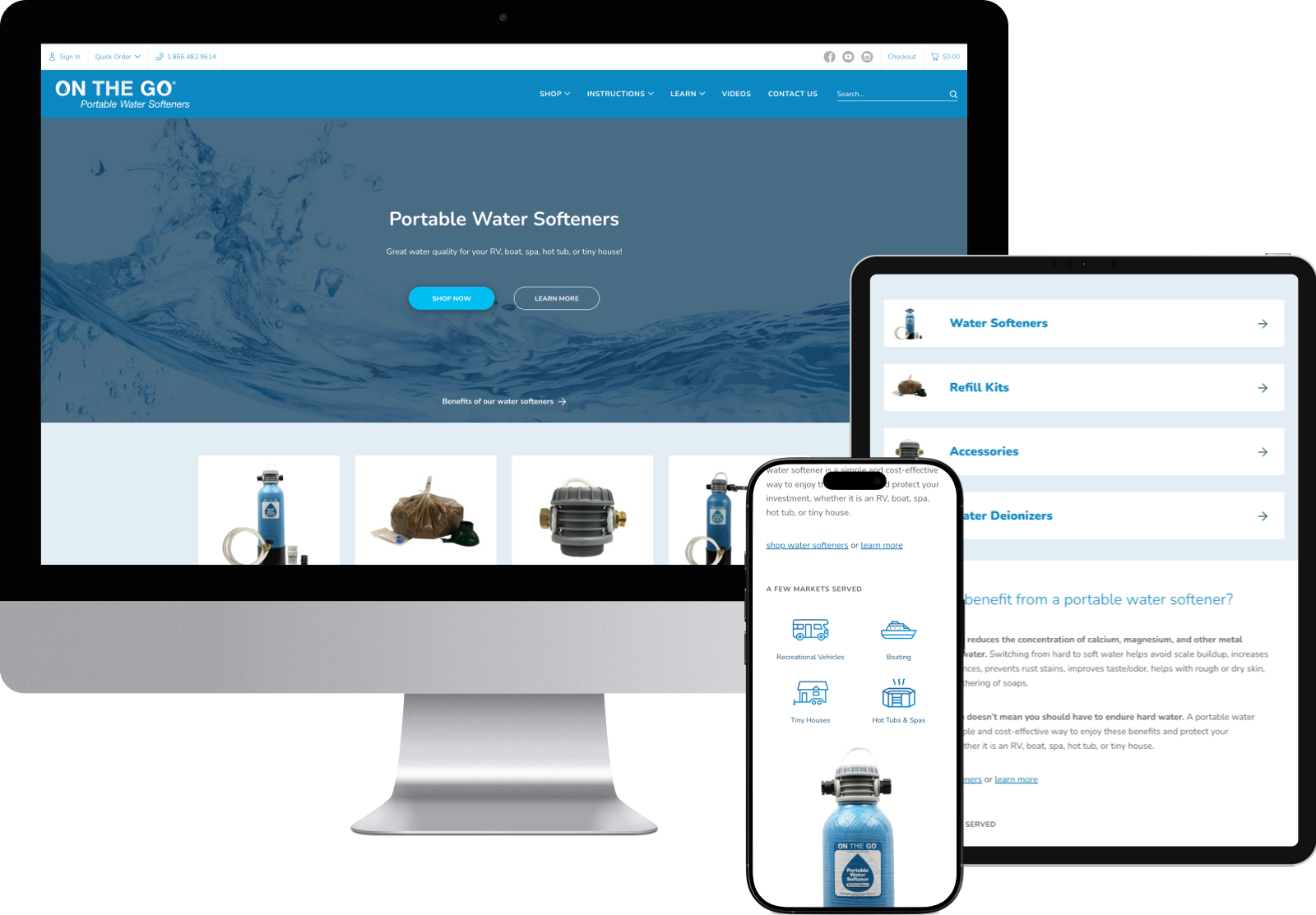 Portable Water Softeners - Website Design