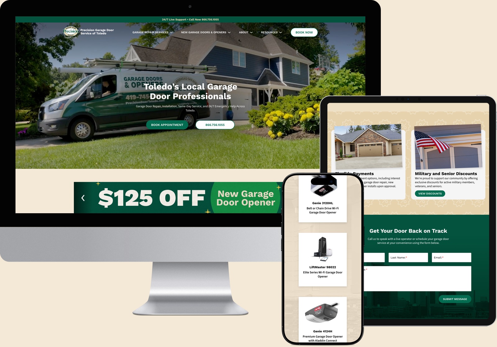 Precision Garage Door Service of Toledo - Website