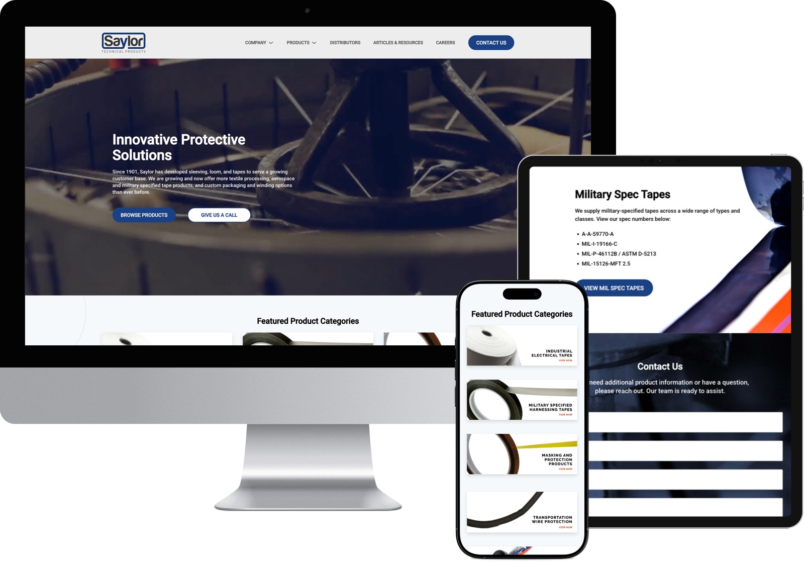 Saylor - Responsive Mobile Device Compatibility