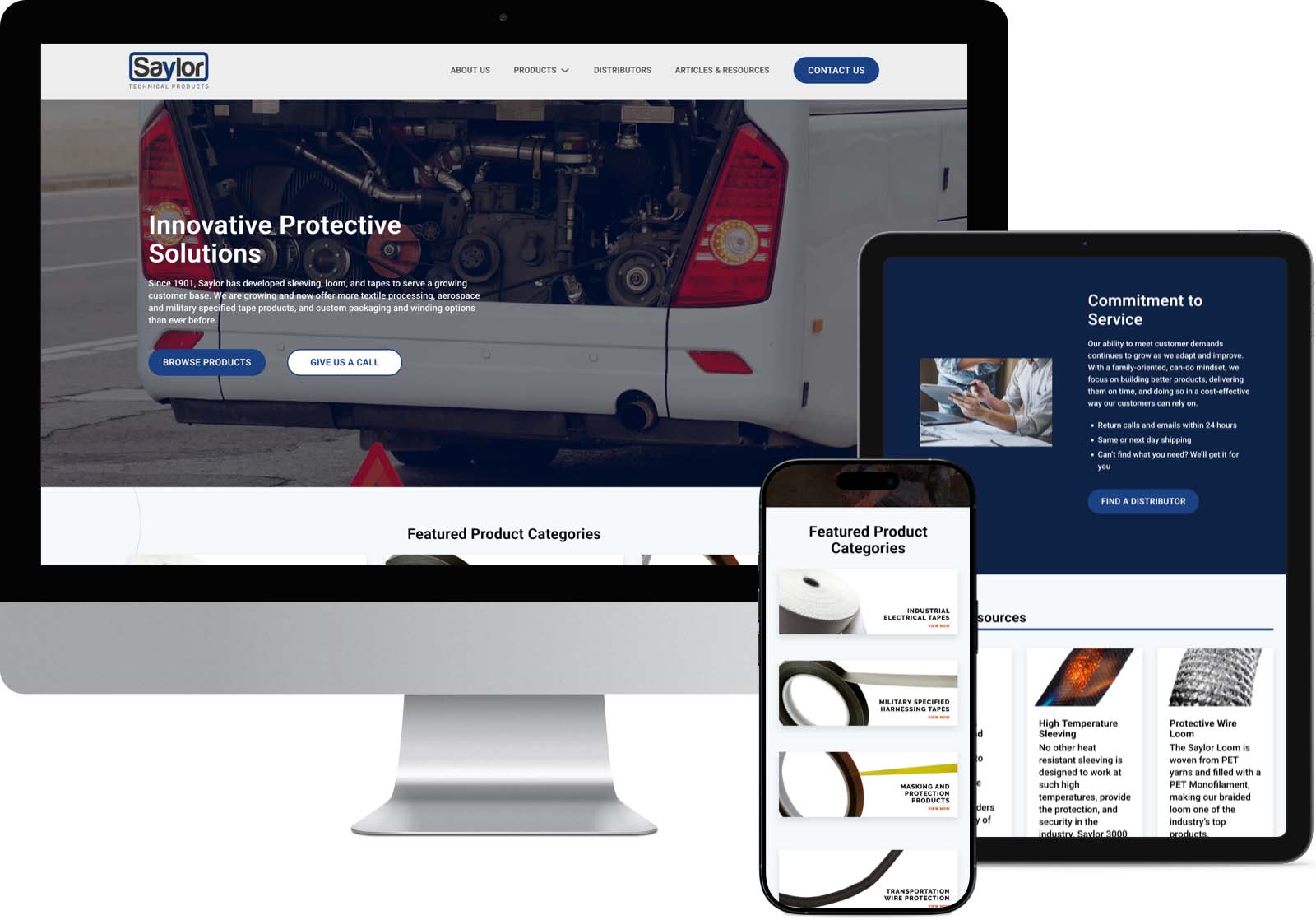 Saylor - Responsive Mobile Device Compatibility